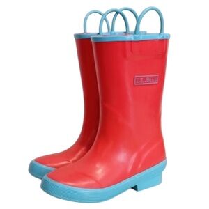 L.L. Bean Red Puddle Stomper Rain Boots